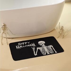 Skull Halloween Bath Mat - Soft Non-Slip Bath Mat Absorbent Bath Rugs for